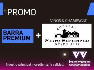 Promo Barra Premium + vinos & champagne Nieto Senetiner