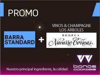 Promo Barra Standard + vinos & champagne Los Arboles, Navarro Correas