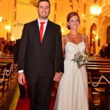 Vestido con corsage de encaje