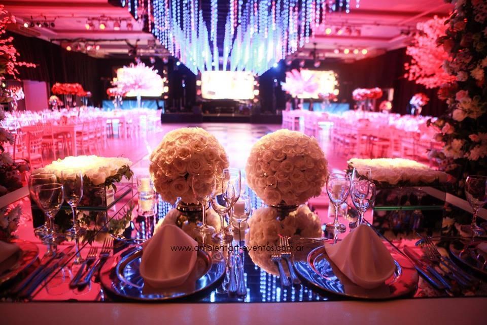 decoración de mesa cabecera.