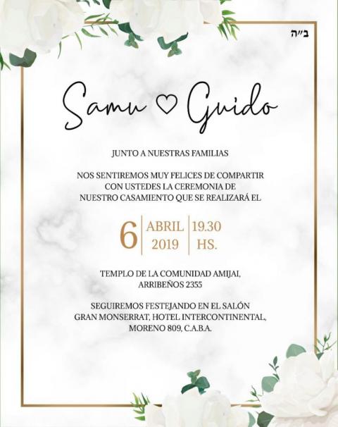 Samu&Guido-invitación | Casamientos Online