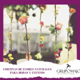 Cortinas de flores naturales para bodas y eventos