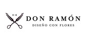 Logo DON RAMÓN, diseño con flores...